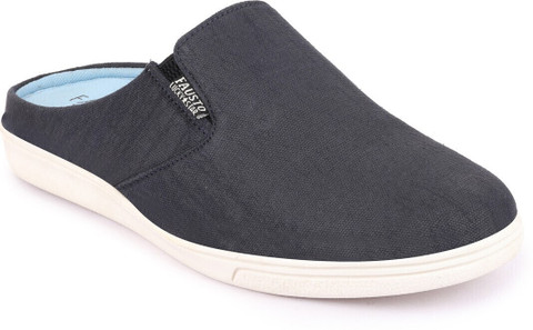 FAUSTO Casual Back Open Canvas Stylish Slip On Shoes Loafers For