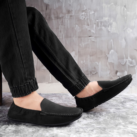 Kraasa Suede Slip-On Elastic Collered Loafers For Men Buy Kraasa