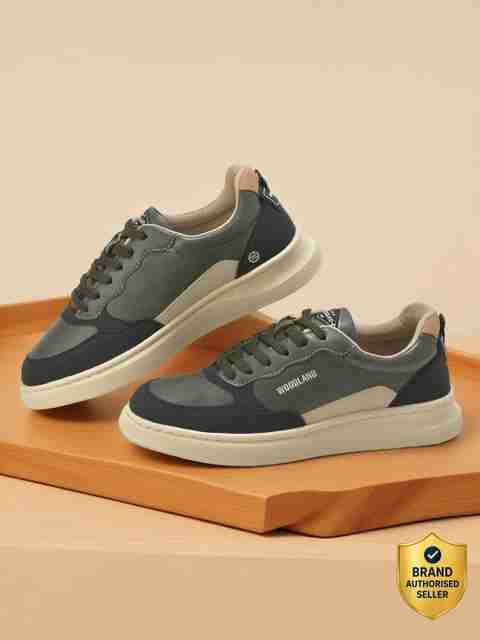 WOODLAND Men's Casual Sneakers (Olive, UK 7) - Image 5