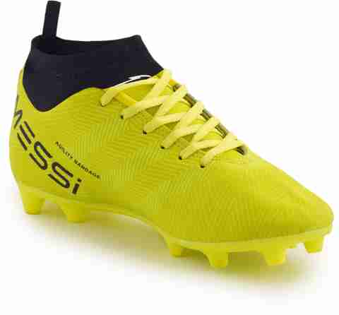 MESSI Green Ankle HardGround Lightweight TPU Sole Studs Football Shoes  Football Shoes For Men