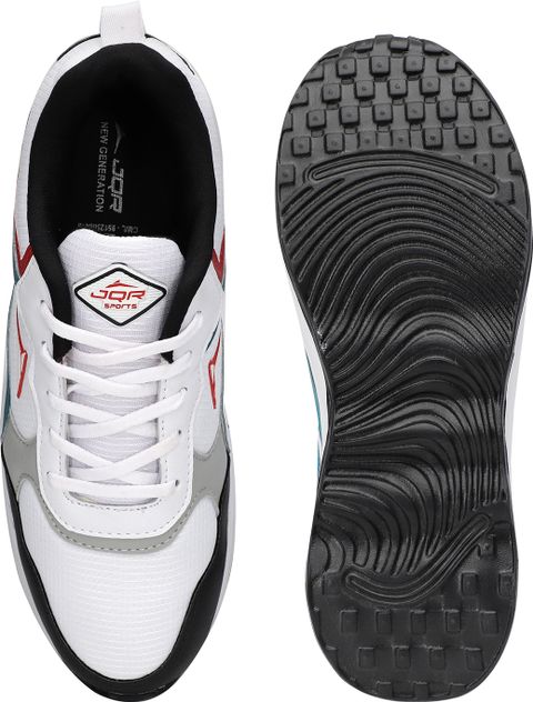 JQR KINETIX Running Shoes for Men (White, UK 7) - Image 8