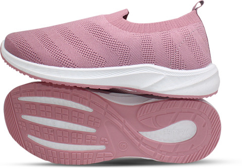 Slip Ons Womens Tennis Shoes Pink WALKLINE 1001 Pink Running Shoes
