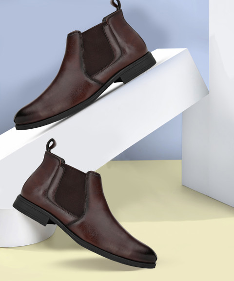 SAN FRISSCO suede leather chelsea boots for men|comfortable summer