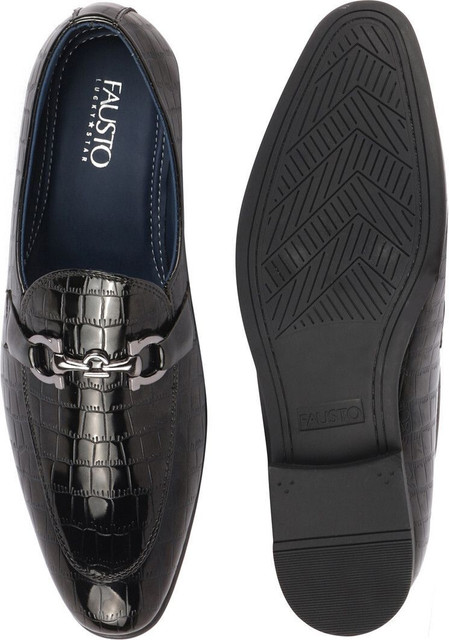 26.5 MENS EMBOSSED LOAFERS BLACK PAISLEY 靴 26 MENS EMBOSSED