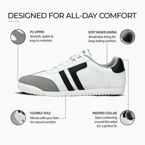Paragon Men's White Sneakers (Size 8) - Image 8