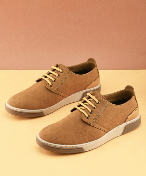 Roadster Men Solid Colour Lace-Up Casual Shoes Sneakers For Men