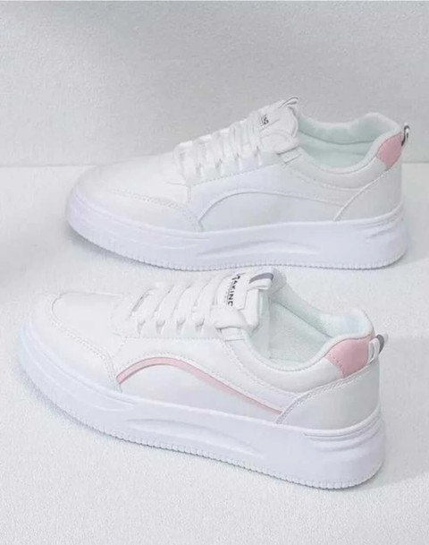 JITISHA ENTERPRISES Trending Stylish White Casual Shoes Sneakers For Women