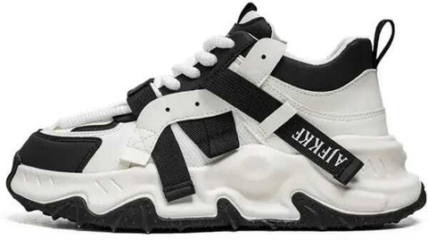 style hub Men's Trendy Lace Up Platform Shoes Non Slip Breathable  Casual Shoes Sneakers For Men