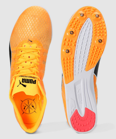 Shoes Puma Evospeed Yellow Buy Puma EvoSPEED TT Yellow Navy Football Shoes  For Men At