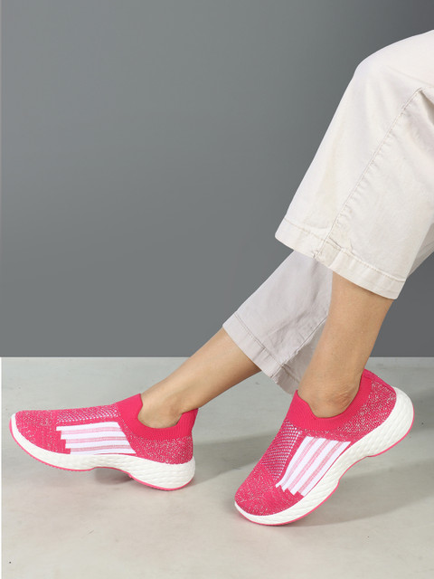 CARLTON LONDON Women Woven Design Lightweight Slip On Sneakers Walking  Shoes For Women