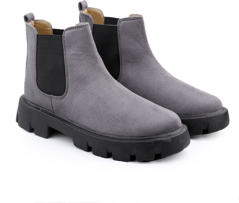 Chunky Chelsea Chelsea Boots Under 100 BXXY Men's New Stylish Grey