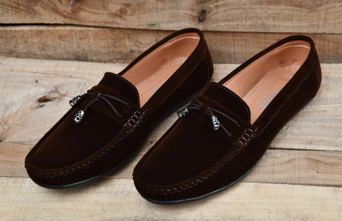 AtoZshoes Men's Suede Leather Stylish Light Weight Loafer Shoe For Men's  Loafers For Men