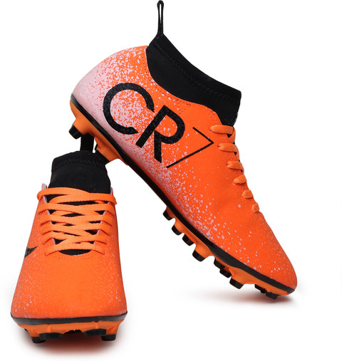 CR7 Juventus Synthetic HardGround Dual Color TPU Sole Orange