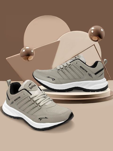 BRUTON Lite Casual Sneakers for Men, Grey, Size 9 - Image 6
