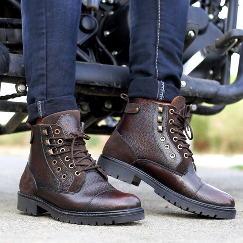 bacca bucci DRAGON Leather Boots for Bikers Riders Trekking Trail