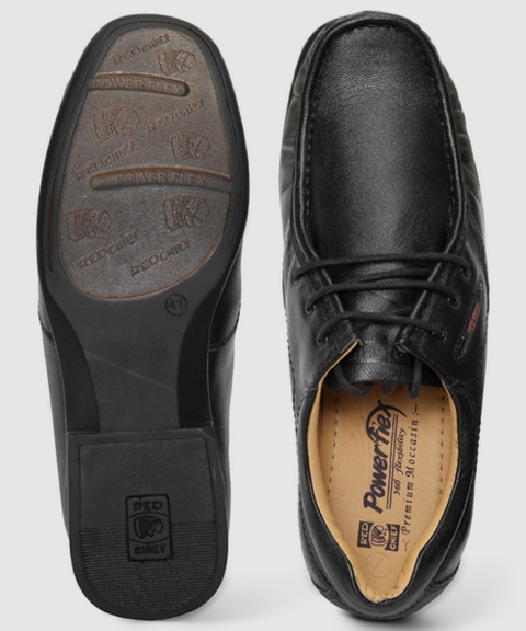 Ankle Shoes Red Chief Powerflex Black Shoes Genuine Leather High