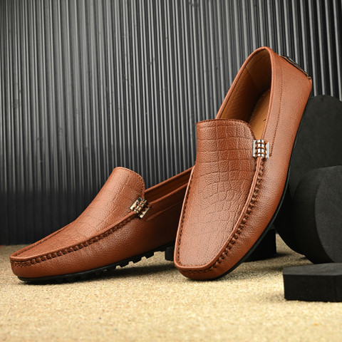 Kraasa Loafers For Men Buy Tan Color Kraasa Loafers For Men