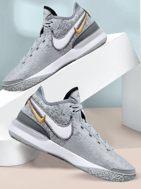 lebron basketball shoes grey