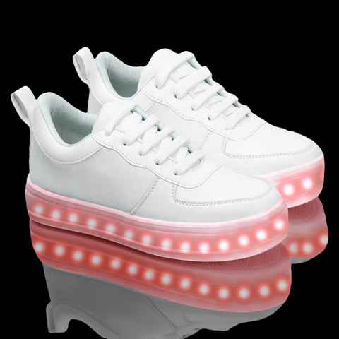 VENDOZ WOMEN LED SHOES WITH USB RECHARGING CABLE Sneakers For