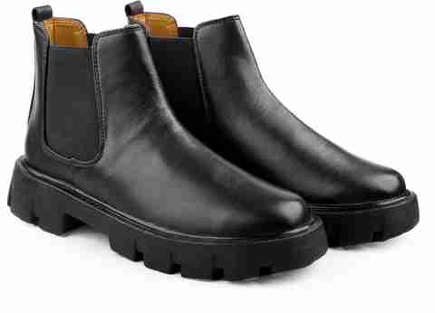 Roadster Men's Latest Casual Faux Leather Slip-On Chelsea Boots