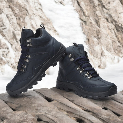 VRACHI MOUNTAIN Casual Fashion Mid-Top Lace-Up Anti-Skid Waterproof Comfort  Outdoors Hiking Trekking Shoes For Men