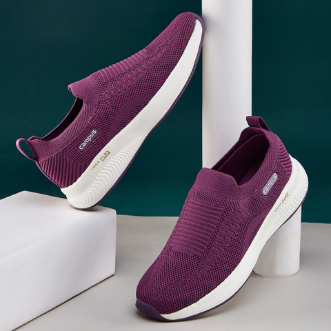 CAMPUS ANNIE Women's Casual Shoes Sock-Like Fit Integrated FoamLite  Tech Slip On Walking Shoes For Women