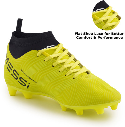 Studs Football Flats Shoes Online MESSI White Ankle Studs Football Shoes Football Shoes For Men