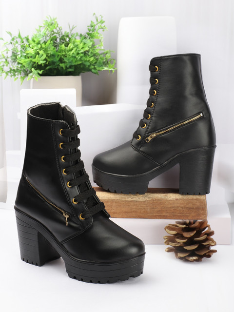 SLEEK STEP Women Heel Boot Boat Shoes For Women