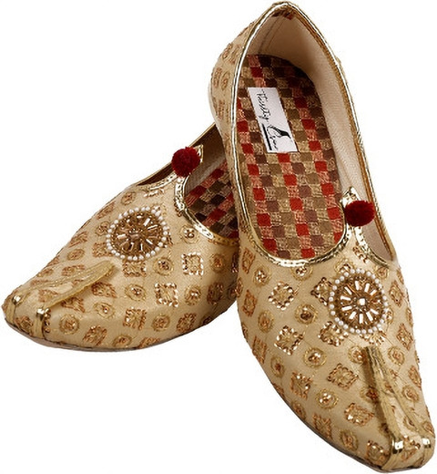 Thirsty Crow Copper Heritage Chikankari Jutti for Stylish Men Jutis For Men