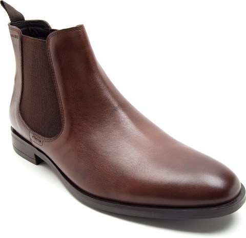 THOMAS CRICK Premium Leather Pull Tab Elasticated Side Cushioned Insole  Chelsea Boots For Men