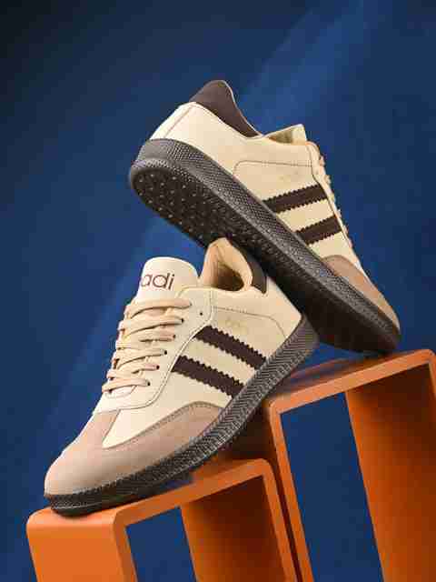 aadi Men's Lightweight Lace-Up Casual Sneakers (Beige, UK 7) - Image 5