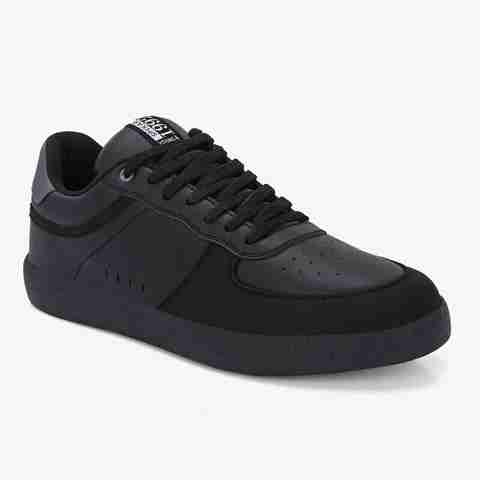 Spykar KLAUS MEN BLACK URBAN LACE UP SNEAKER Sneakers For Men