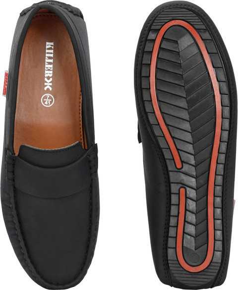 KILLER Killer Men’s Casual Loafers Black Faux Leather SlipOn Comfort  Versatile Shoes Loafers For Men