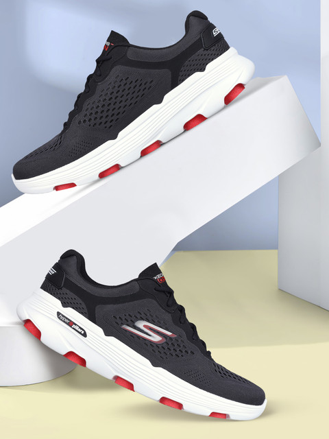 Skechers Skechers GO RUN Running Shoes for Mens, Charcoal Black-  220644-CCBK Running Shoes For Men