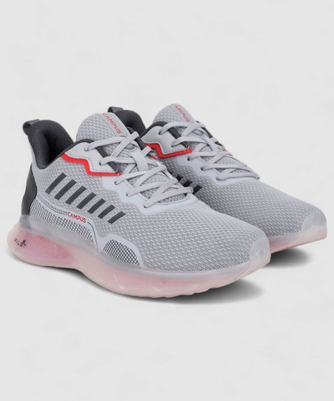 Pink Gray Training Shoes CAMPUS DECCAN Walking Shoes For Men