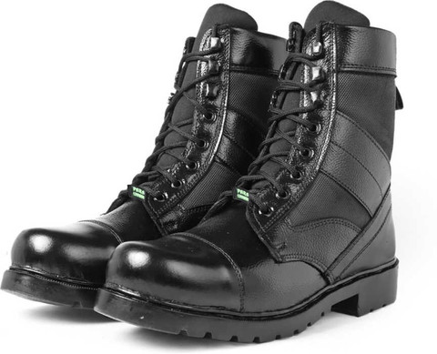 Para Commando Men's New Black Combat Genuine Leather Army