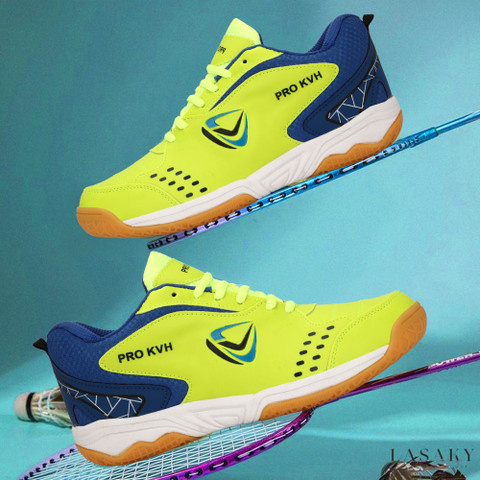 PRO KVH Memory Foam| Non-Marking Gum Sole Badminton Shoes For Men