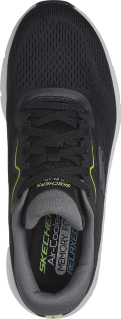 Skechers WALKER Casual Sneakers for Mens,Black Lime