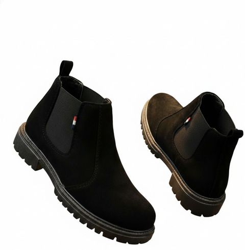 Next Fashion Synthetic Leather Walking Outdoor Slip On Chelsea Boots Boots For Men (Black , 6) - Image 3