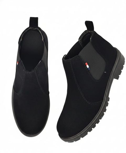 Next Fashion Synthetic Leather Walking Outdoor Slip On Chelsea Boots Boots For Men (Black , 6) - Image 4