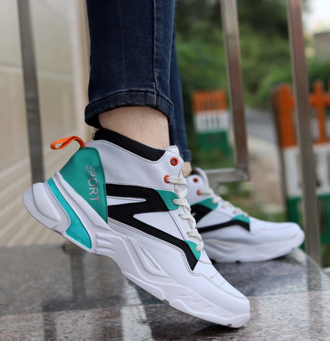 K' Footlance Casual Sneakers White Outdoor Shoes For Boys And Men Sneakers  For Men