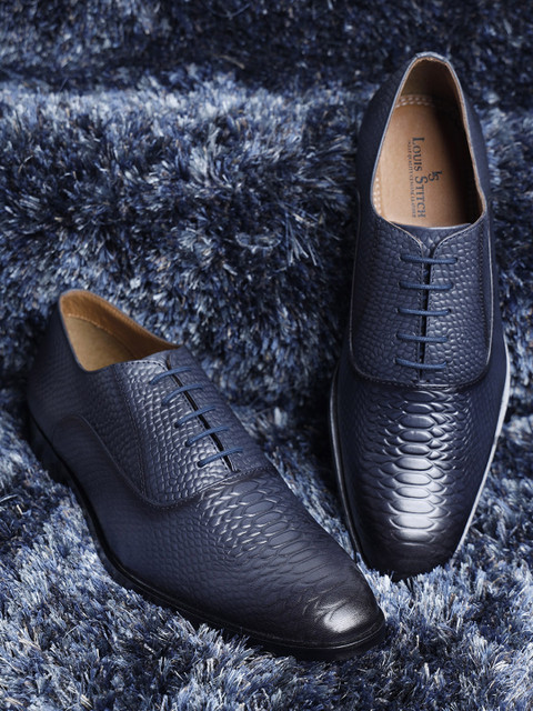 LOUIS STITCH Prussian Blue Formal Derby Lace Up Italian Leather
