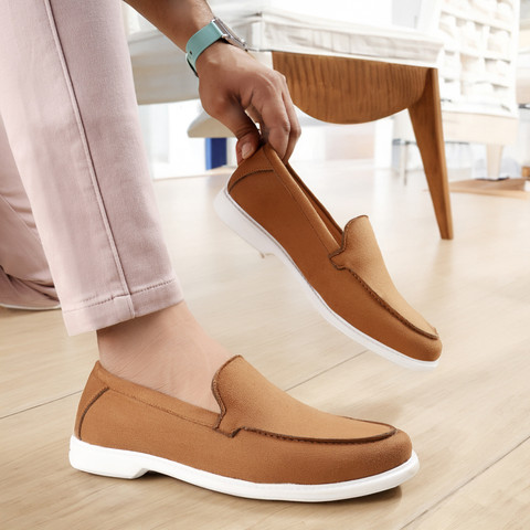 BXXY Men's New Stylish Khaki Casual Loafer, Moccasion And Office Wear Shoes  Mocassin For Men