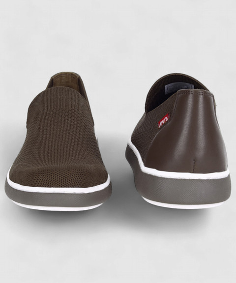 Brown Levis Non Slip Shoes LEVI'S Levi's Mens Brown Solid Slip On