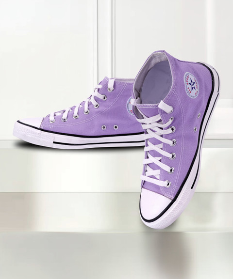 glemia High Top Lace Up Sneakers for Men Casual Canvas Shoes