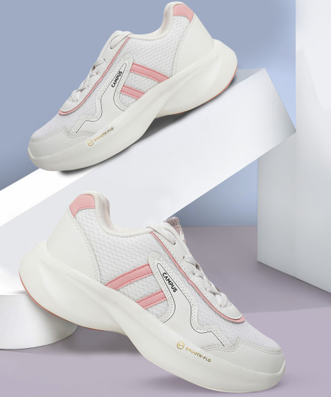 CAMPUS HALL Casual Shoes Memory Insole Cushioning Comfortable Mesh  Upper Lace-Up Sneakers For Women