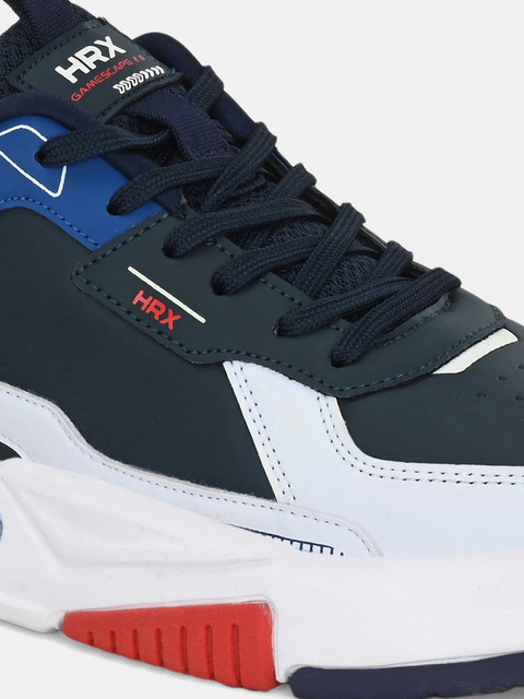 HRX by Hrithik Roshan Mens Club Culture Shoes White/blue Sneakers