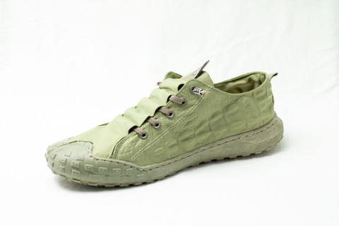 glemia Crocodile Pattern Men's Leisure Shoes(Olive Green Color
