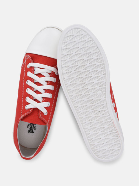 Roadster Red White PU Sneakers Casuals For Women Buy Roadster