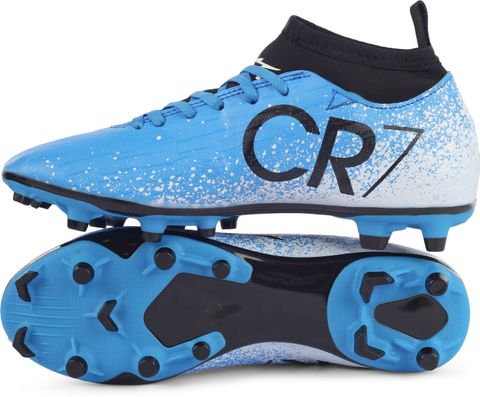 CR7 Juventus Ronaldo Blue Ankle Sport Football Studs TPU Double